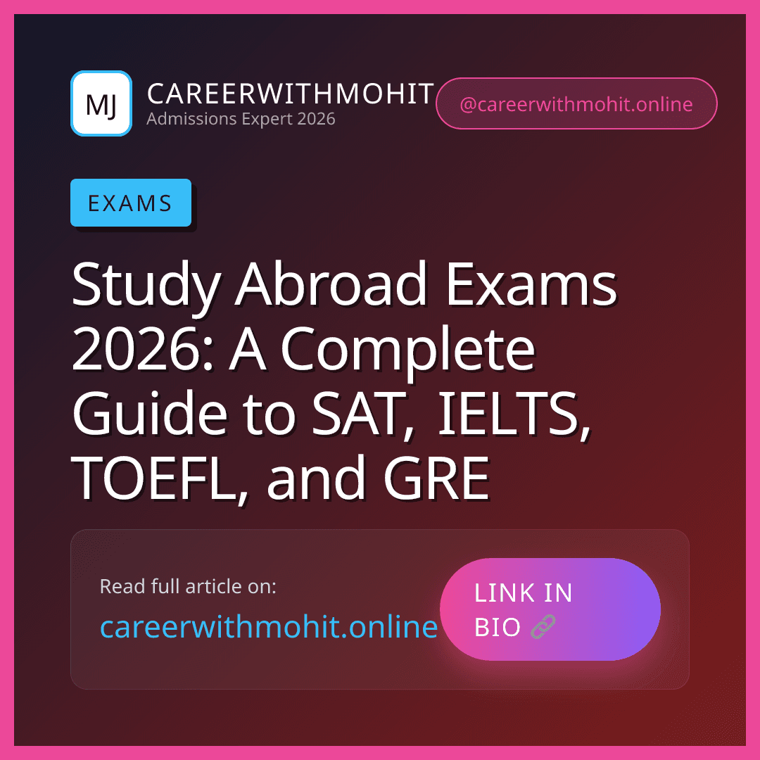 Study Abroad Exams 2026: A Complete Guide to SAT, IELTS, TOEFL, and GRE