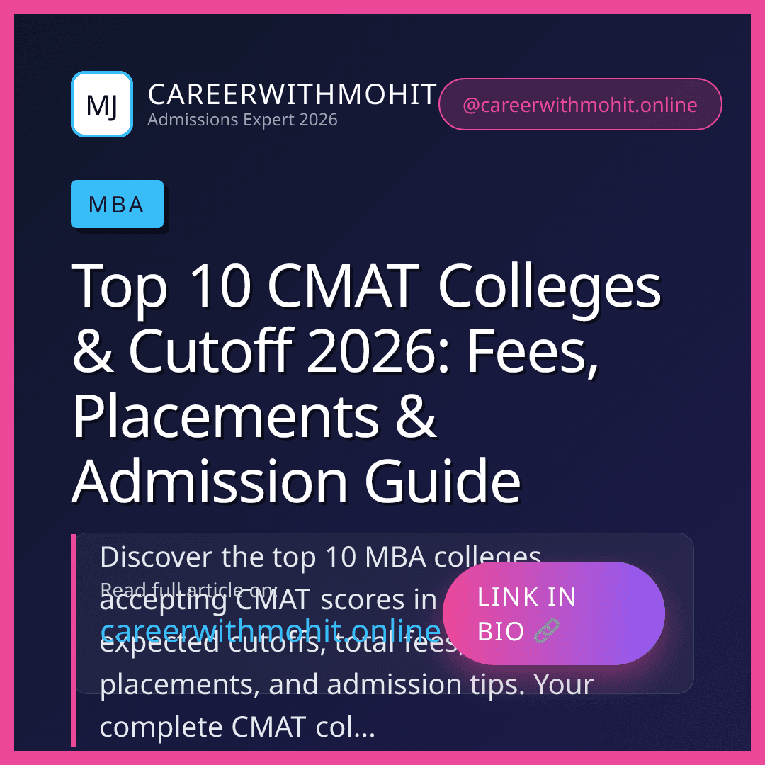 Top 10 CMAT Colleges & Cutoff 2026: Fees, Placements & Admission Guide