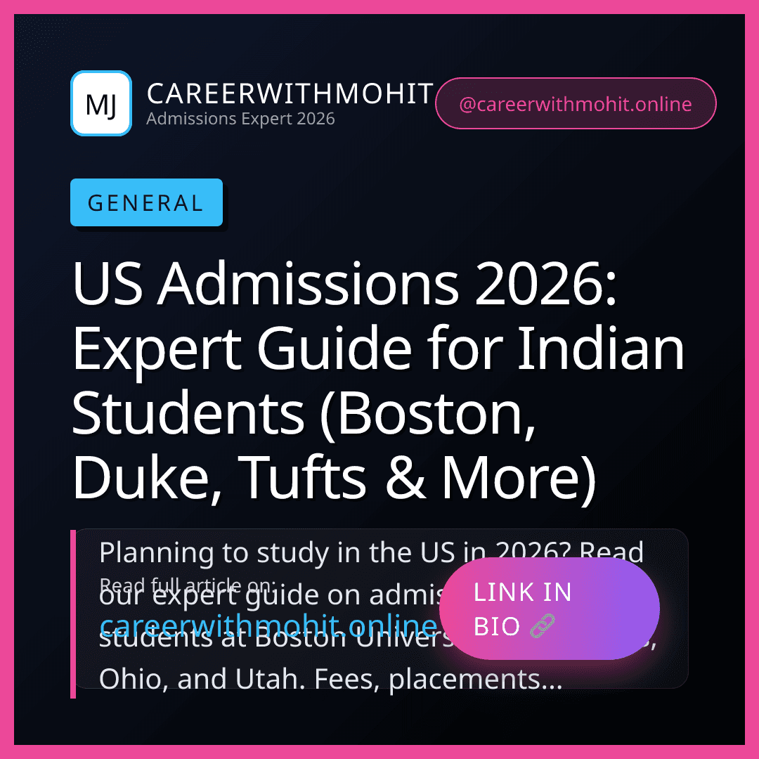 US Admissions 2026: Expert Guide for Indian Students (Boston, Duke, Tufts & More)